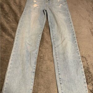Light Blue Distressed Women Jeans